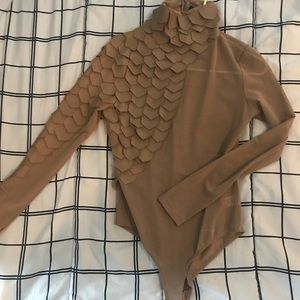 One of a kind, 1/2 mesh 1/2 scaled bodysuit